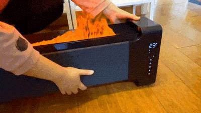 艾美特仿真火焰取暖器,艾美特火焰款取暖器闪亮