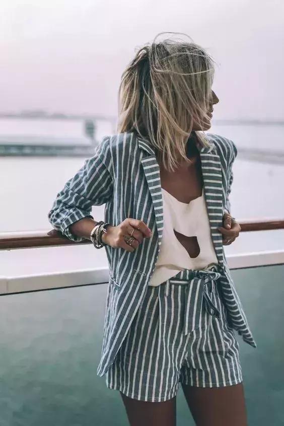 夏天亚麻显瘦气质套装,今夏流行穿亚麻高级爆了