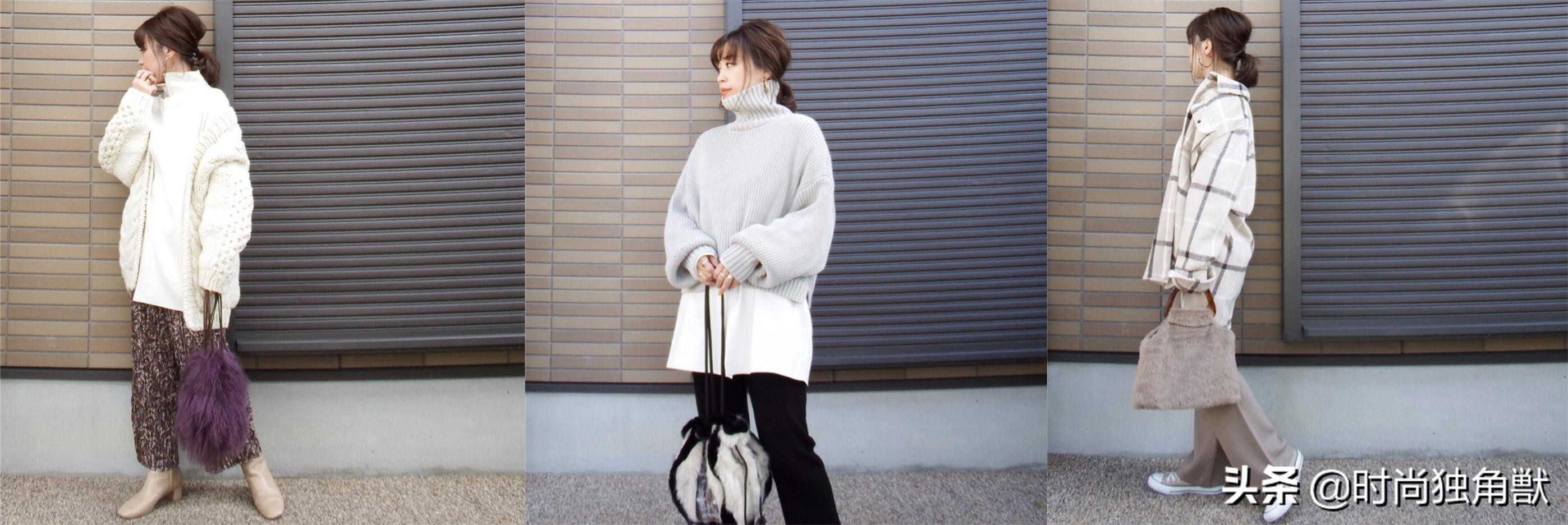 冬季温暖毛绒穿搭既少女又软萌,让秋冬内搭也穿出时髦感