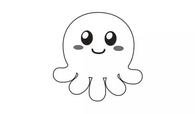 大王乌贼vs巨型章鱼简笔画,简笔画小章鱼的画法