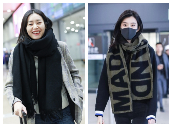 时尚轻奢感明星系列羊羔绒围巾,最潮的围巾的15种戴法超级实用