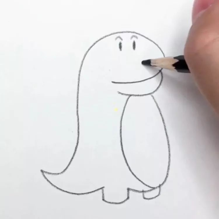 小恐龙怎么画可爱简笔画,一学就会的小恐龙简笔画
