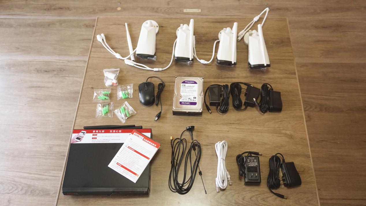 老家新居装上九安监控搭配西部数据紫盘，自己动手安装并不难