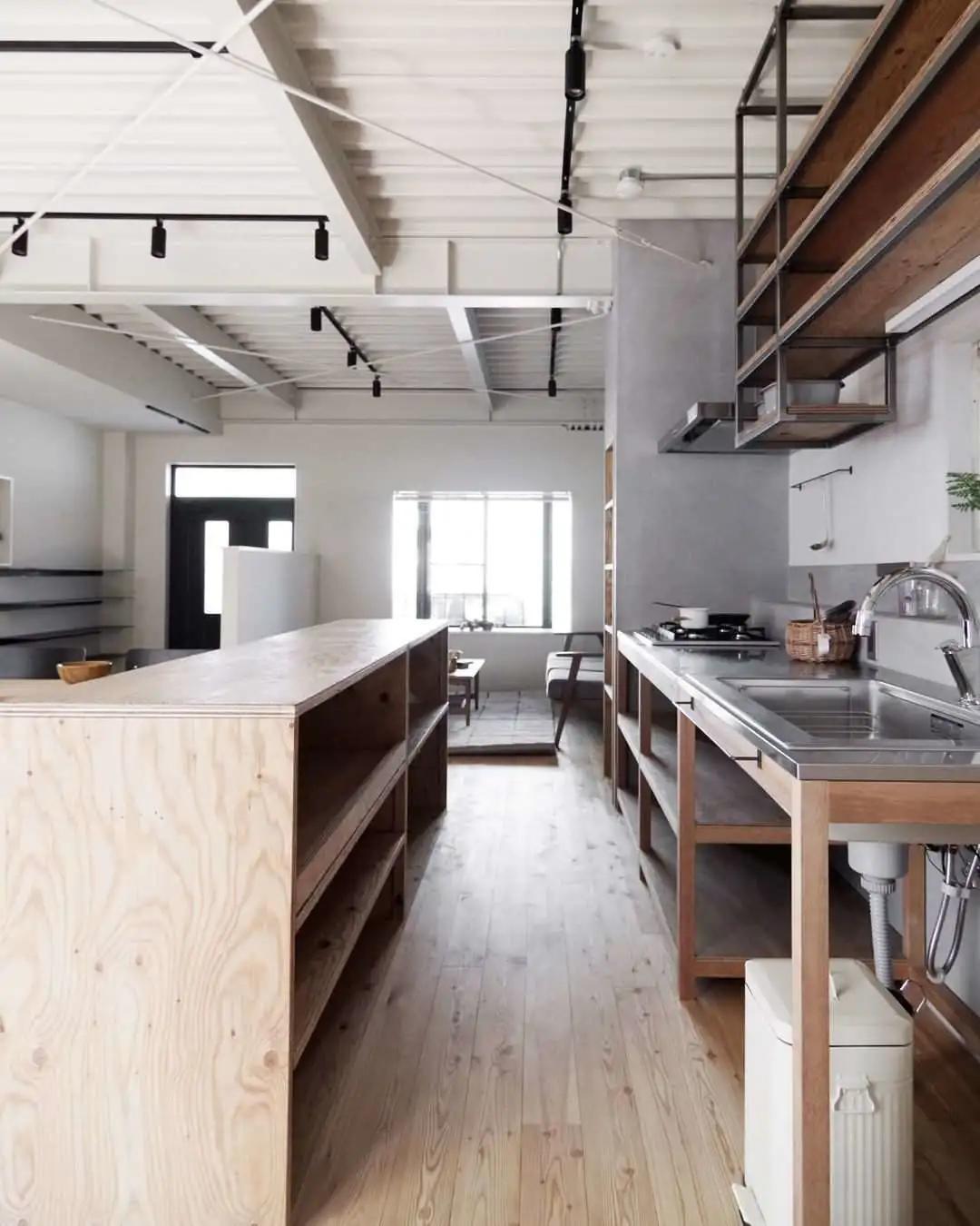 高颜值不锈钢台面橱柜,不锈钢大理石橱柜