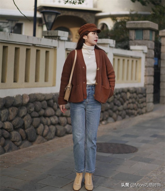 九分裤短靴利落显高又时髦,牛仔裤短靴入冬正流行好看又高级