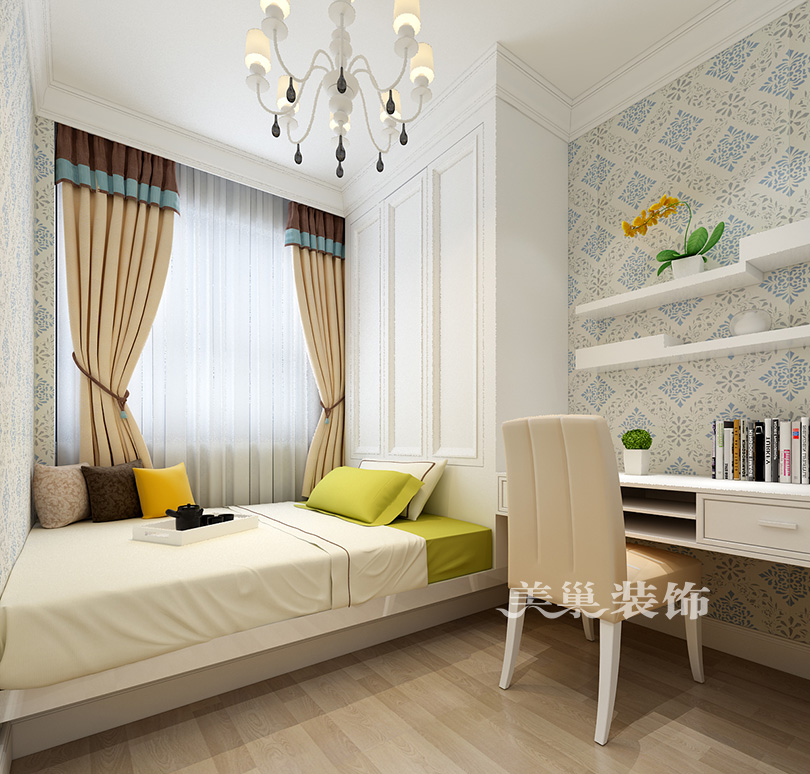 美巢郑州恒大御景湾装修效果图95平宜居风户型,能住三代5口人