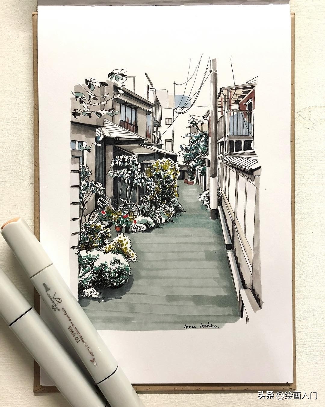 速写马克笔上色好还是水彩上色好,touchmark马克笔速写