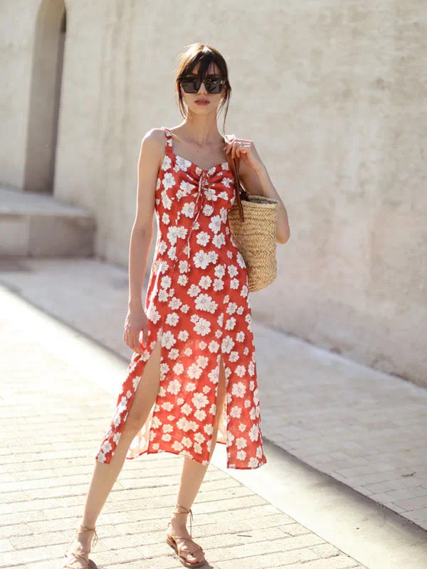 新款碎花裙搭配什么鞋好看,穿碎花裙适合什么鞋