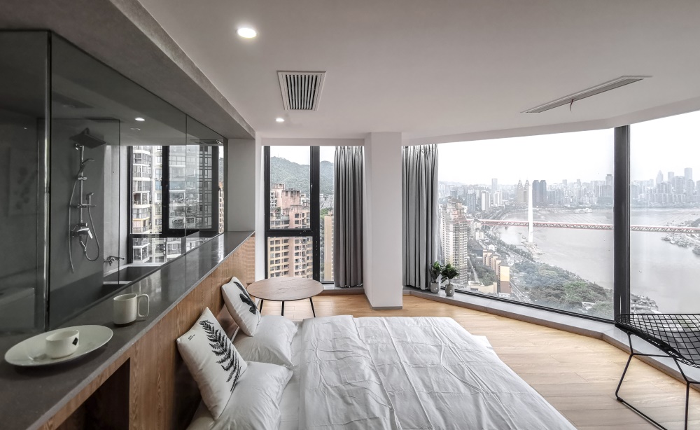 月河对影重庆江景民宿,民宿月河对影