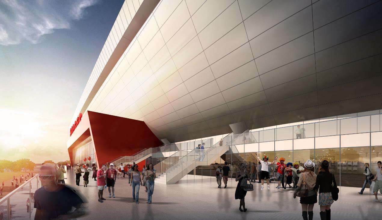 上海首座屋顶足球场,上海八万人足球场改建