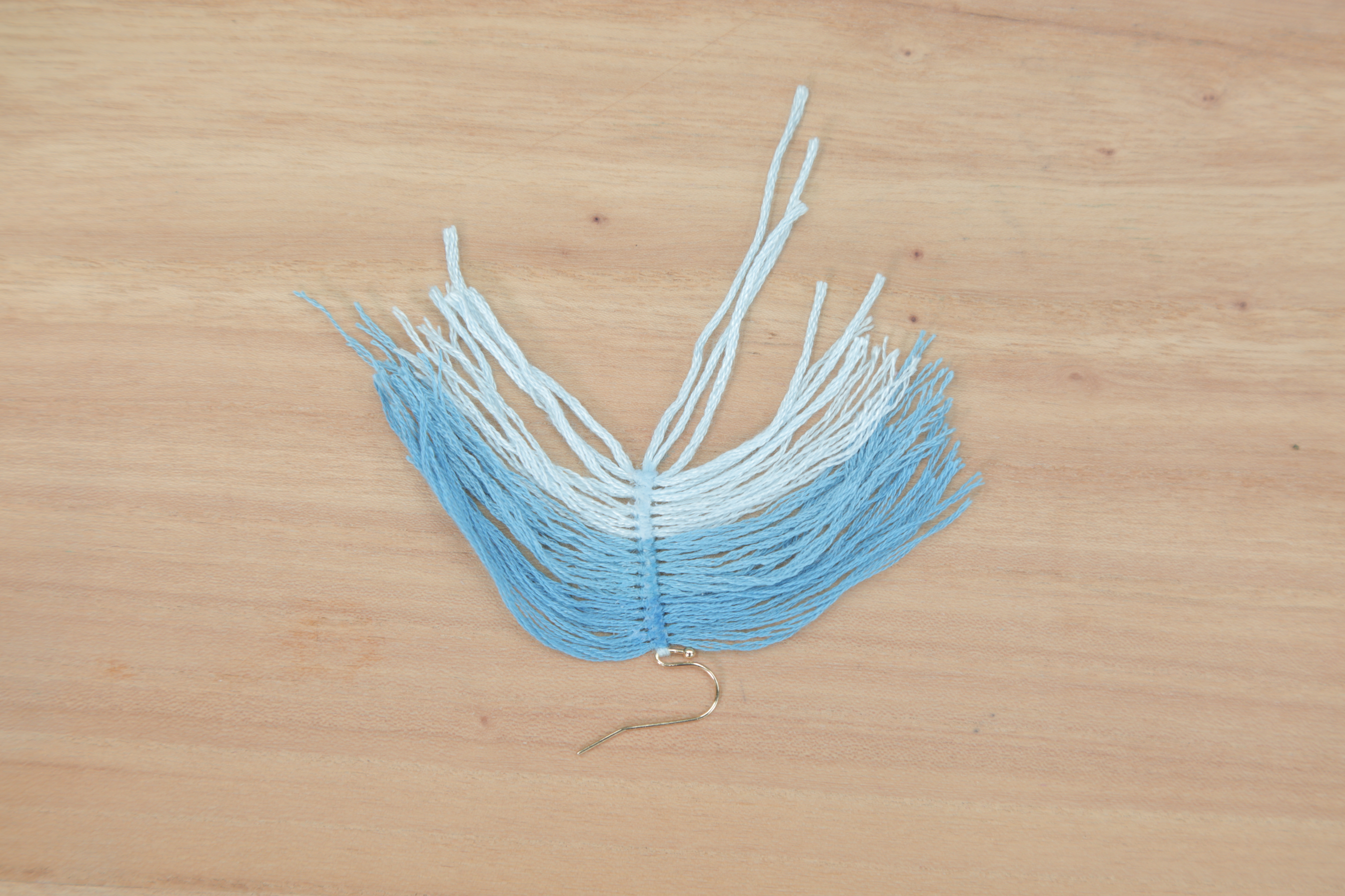 复古羽毛耳环,手工马海毛耳环