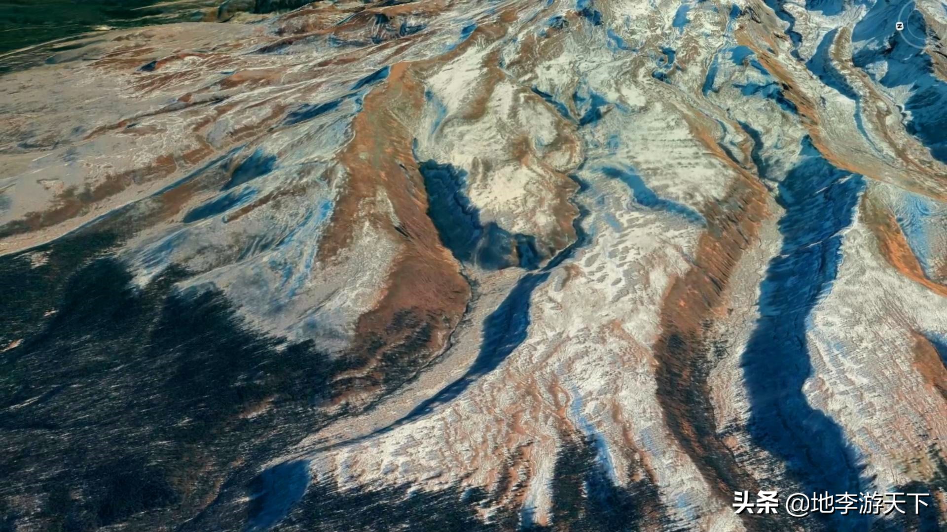 卫星地图看神秘的长白山,卫星地图中的长白山