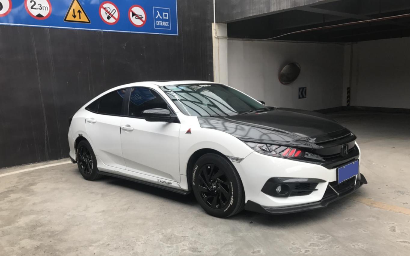 十代思域外观黑白改装方案,十代思域全黑改装