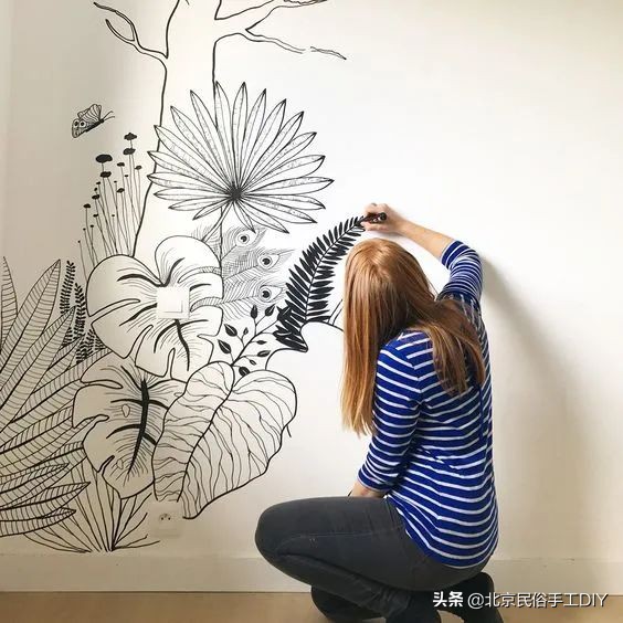 好看好画的墙绘,适合自己动手画墙绘的图片