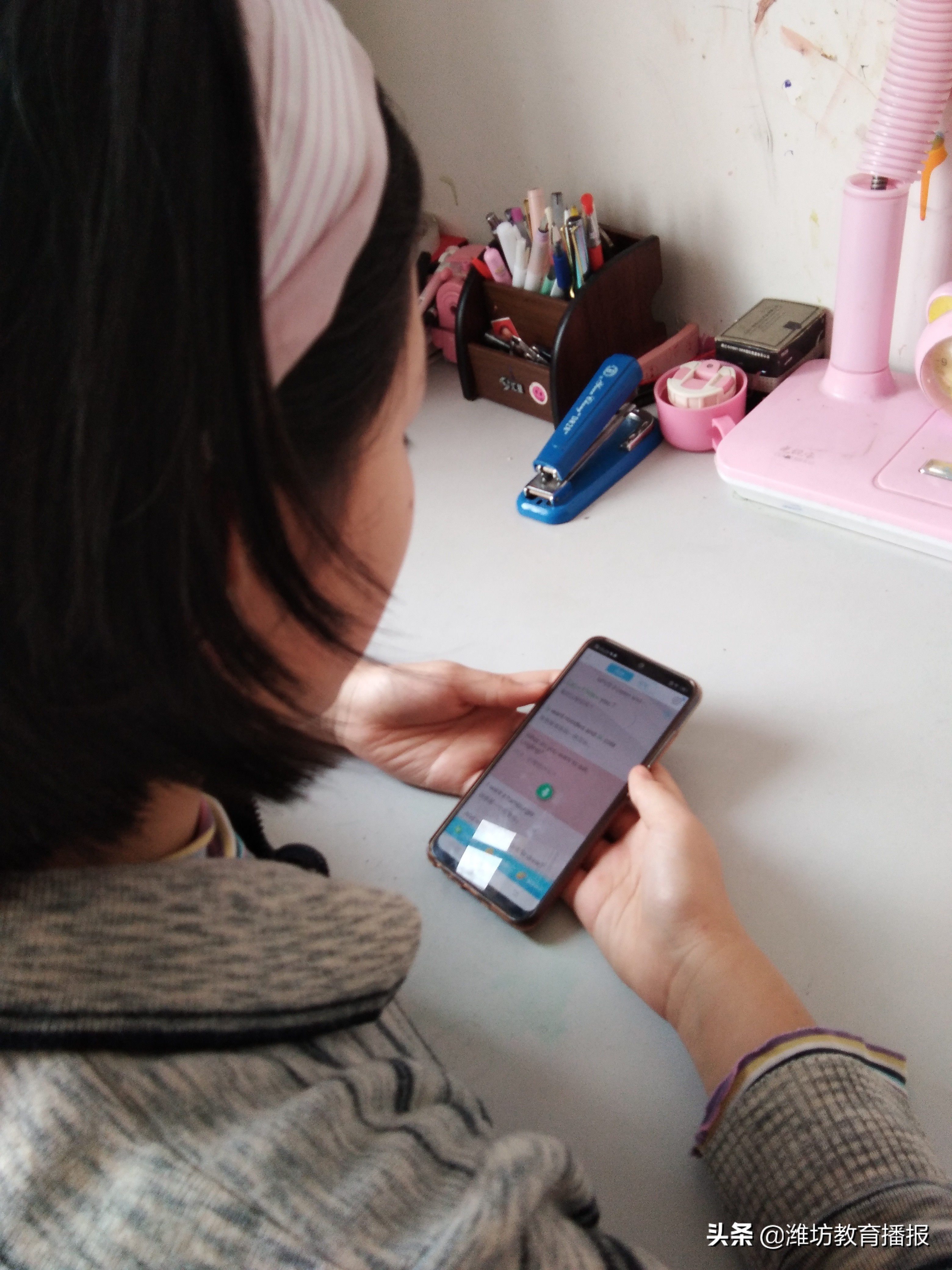 安丘市渠丘小学：疫情停课不停学，“口语100”用起来