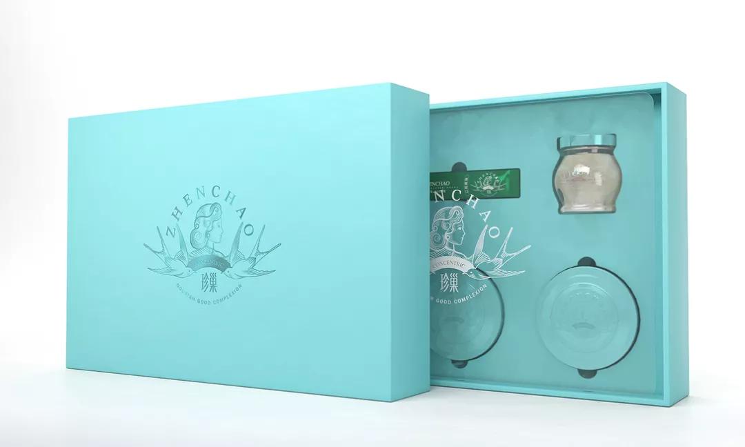 兔年元素的燕窝包装盒展开图,好看的燕窝包装设计