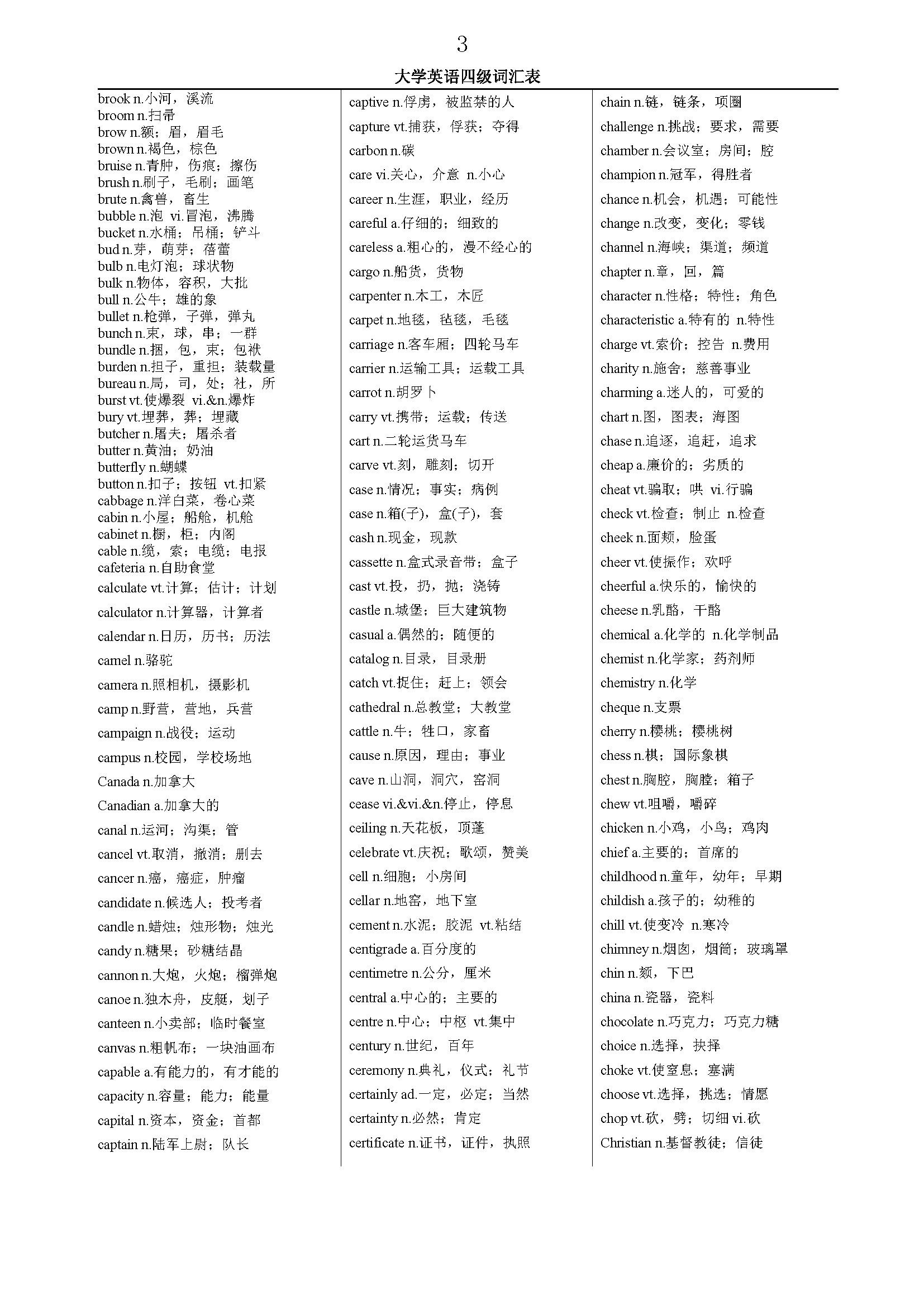 大学英语四级词汇最全版,2023大学四级英语词库在哪