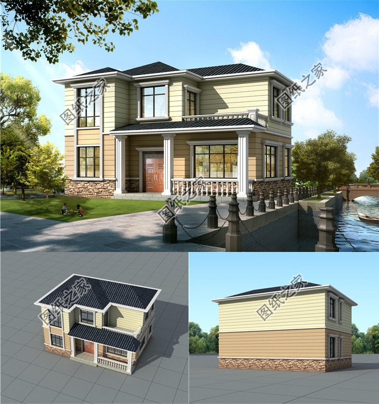 农村的二层楼设计图,农村普通房子二楼设计图