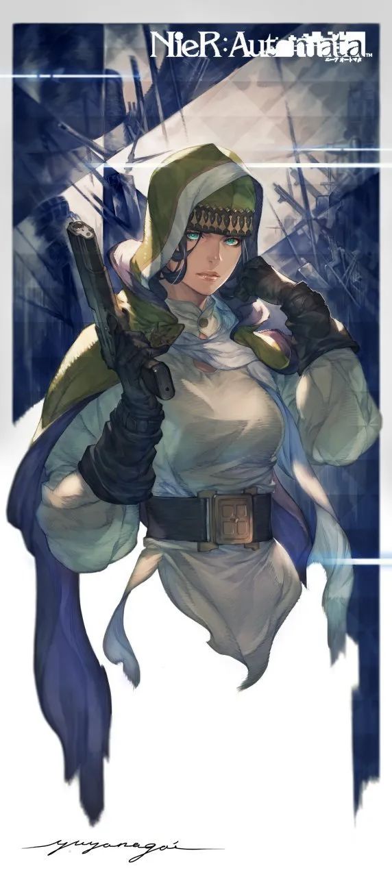 「绘画参考」​​​尼尔机械纪元画师永井悠也笔下游戏角色作品