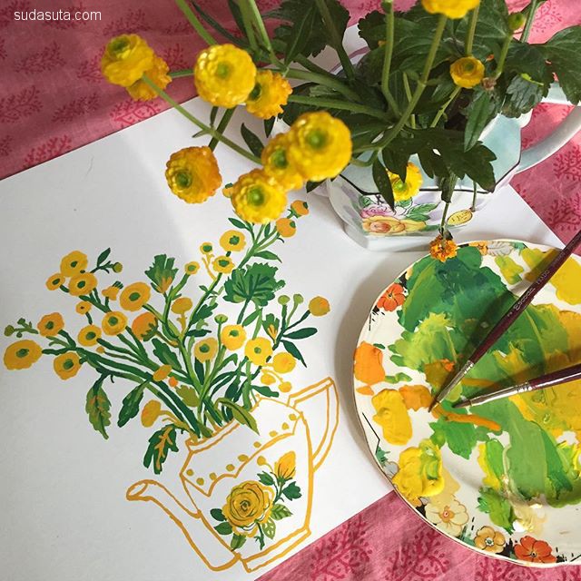 插画师carolyngavin绘画作品,carolyn插画