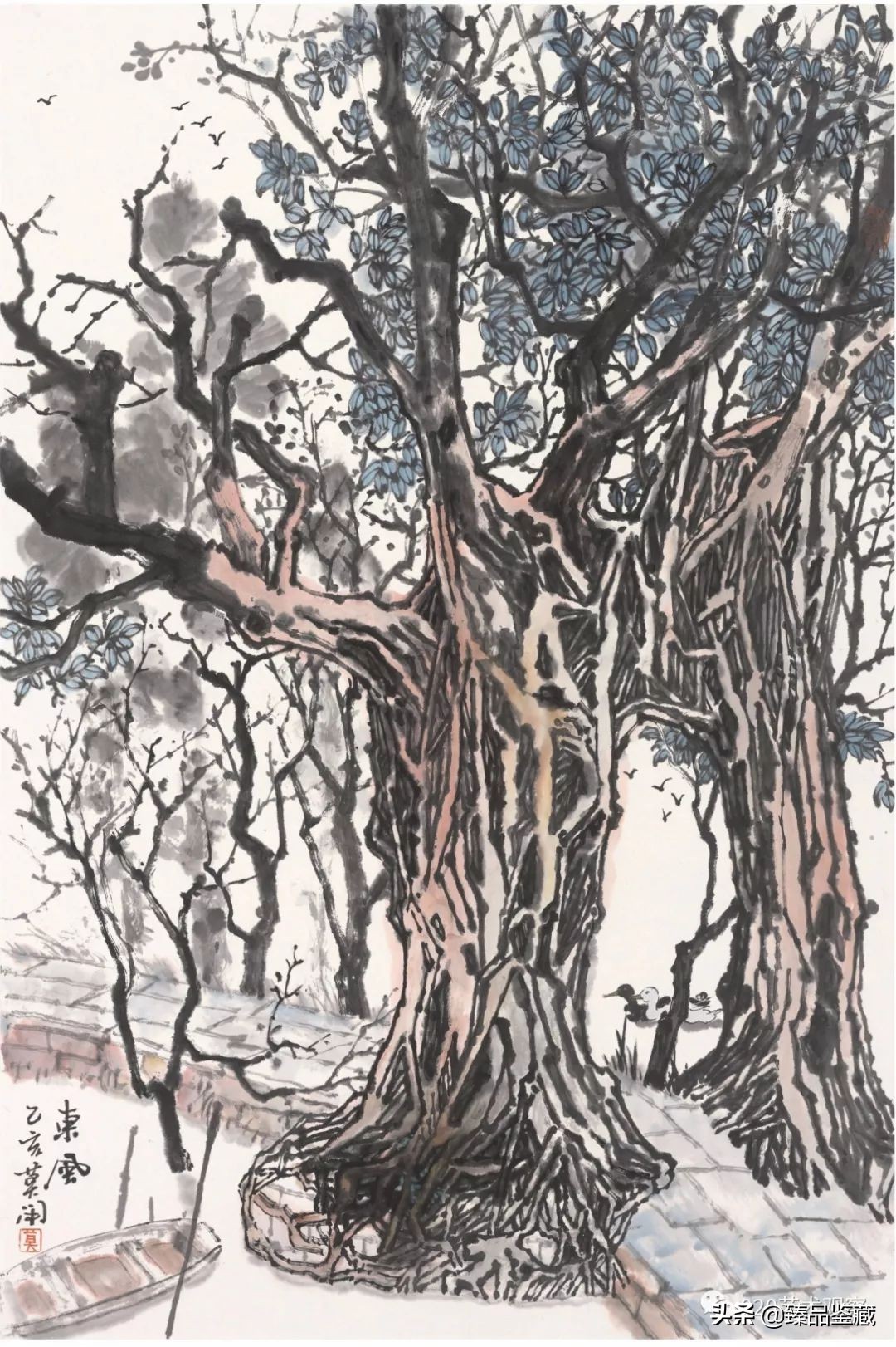 水墨花鸟画及赏析,中国画与西洋画赏析