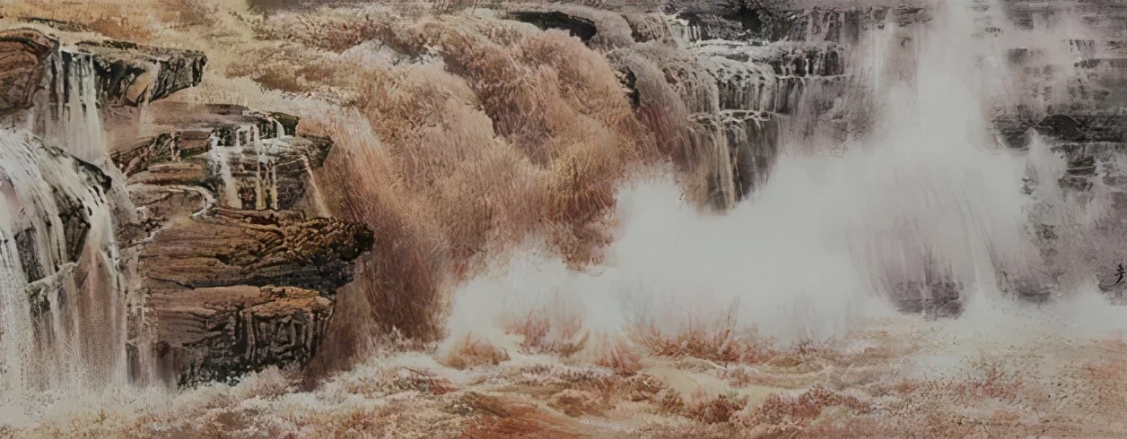 画黄河壶口瀑布的画家徐惠君,专访国画家徐惠君壶口瀑布画法