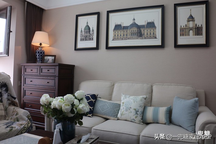 美式玄关背景墙,美式复古风格入户玄关迎门墙