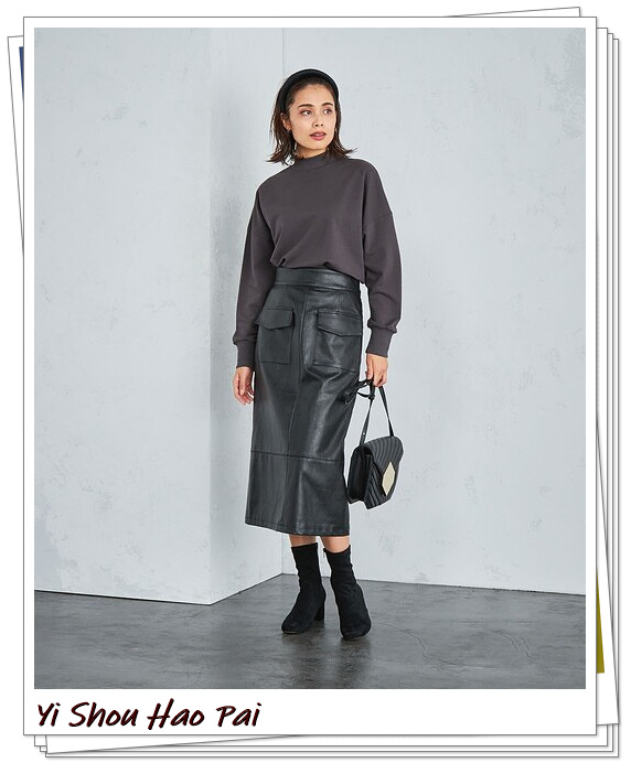 皮夹克皮裙穿搭,皮夹克里搭配的裙子
