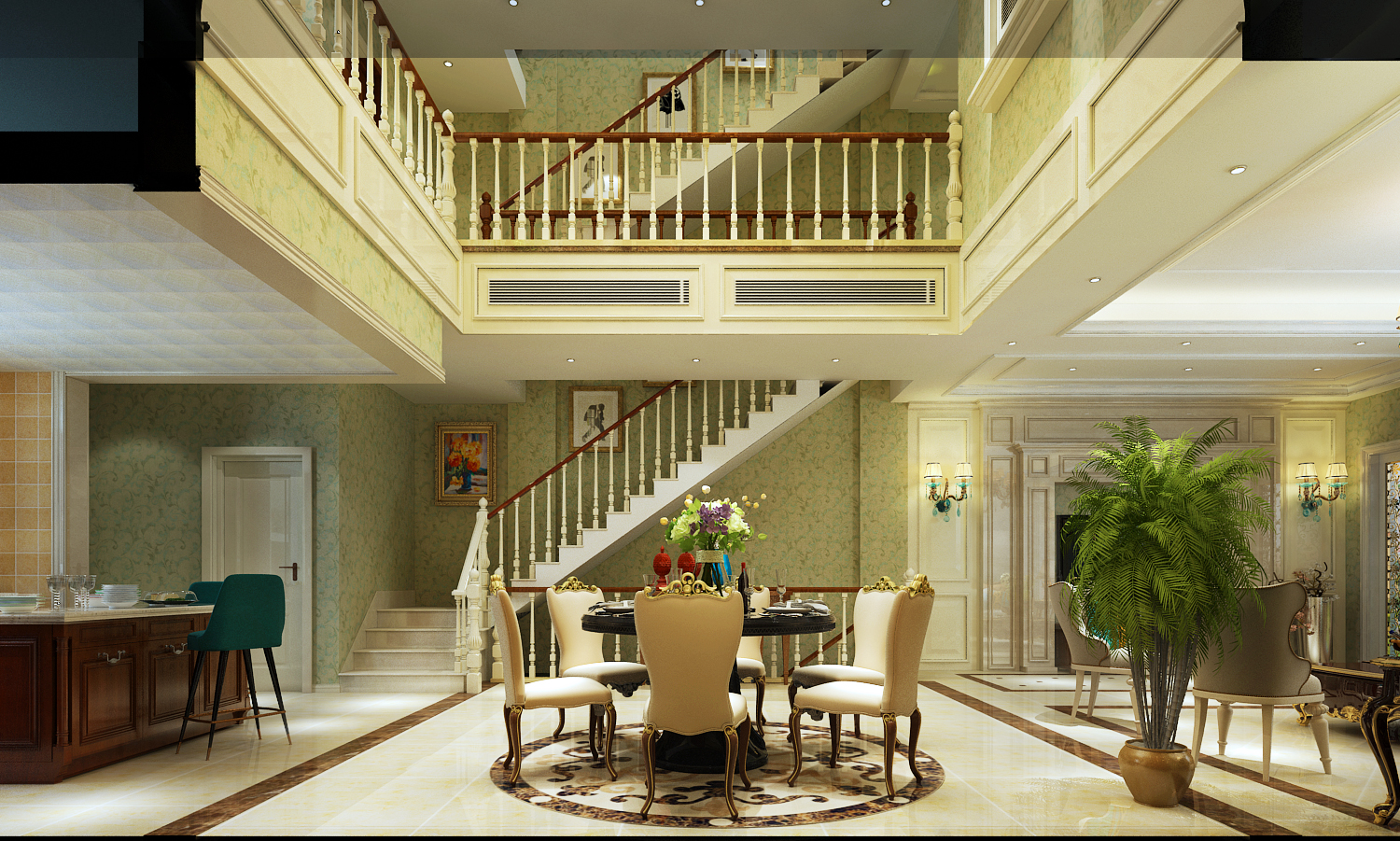 自带家庭影院的欧式别墅,400㎡尽显奢华大气,开启你的浪漫生活