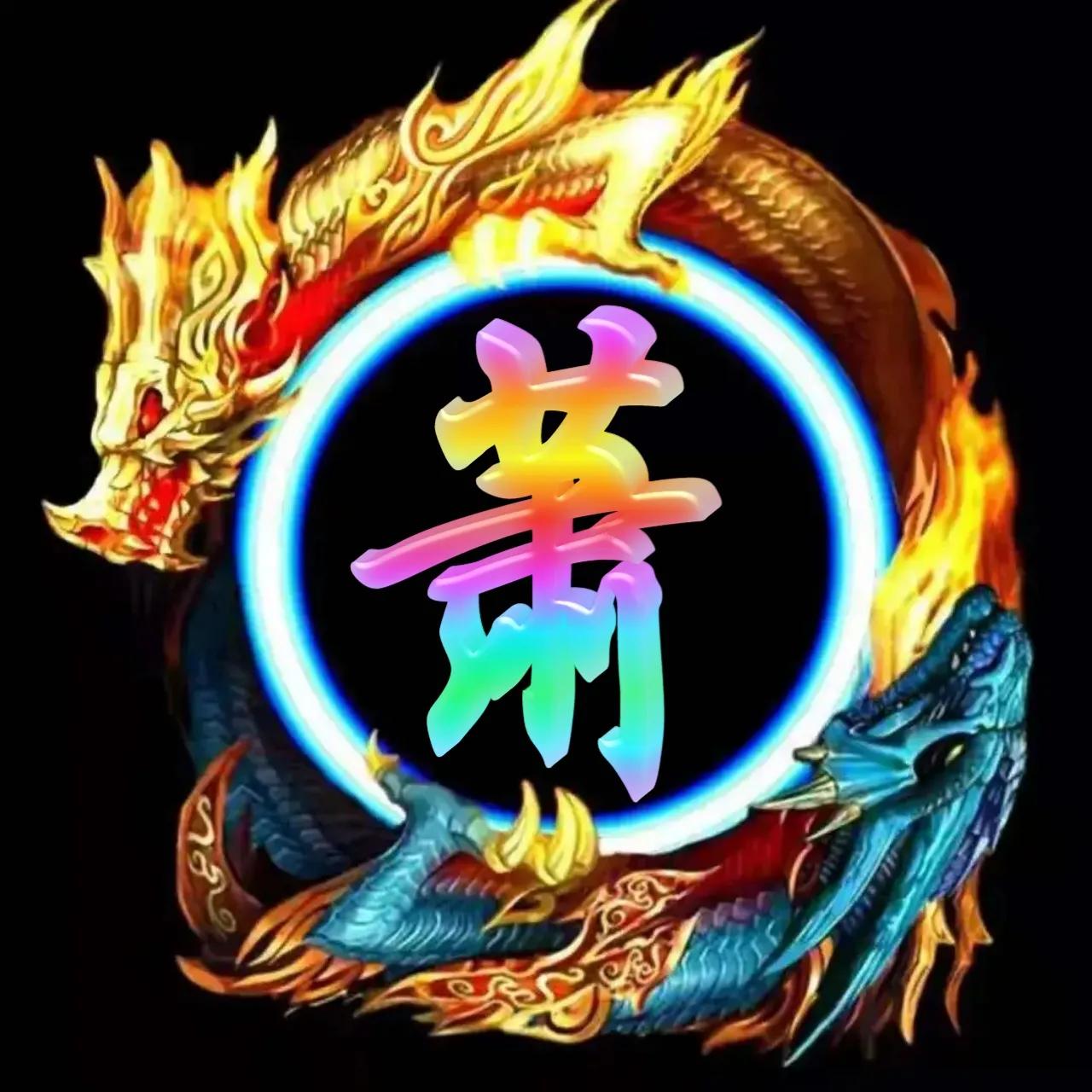 李姓氏微信头像带龙图案,冰墩墩姓氏微信头像龙