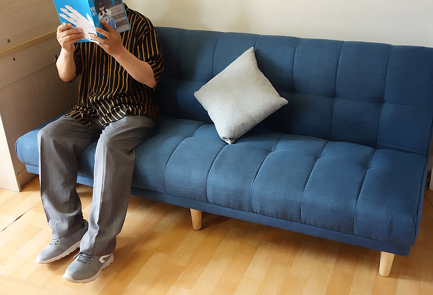 小户型法兰绒沙发床,小户型沙发床棉麻材质