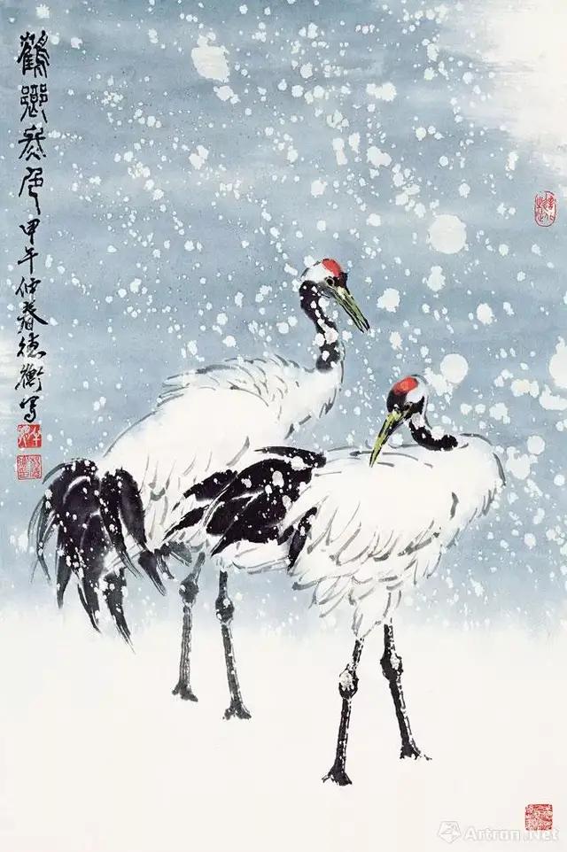 中国风山水画中的雪景,中国画雪景山水画