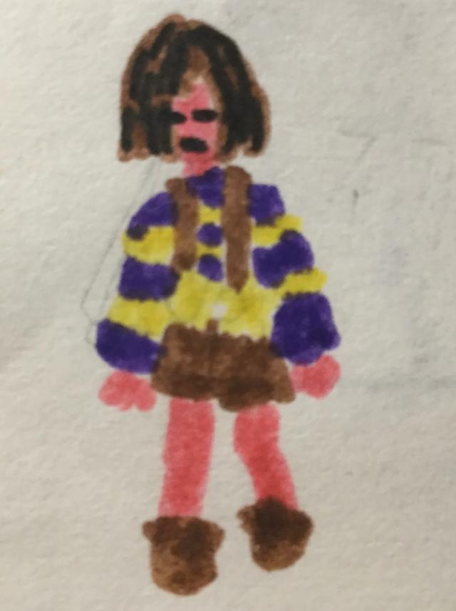 （作者手绘）各AU的Frisk，猜猜是哪些AU的（可能有些画的不好）