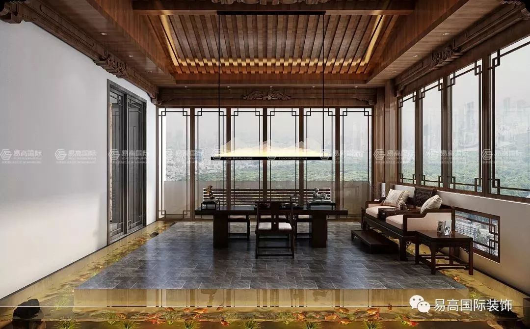「首发」易高国际|华海·湖滨会馆446㎡中式，年轻就要时尚