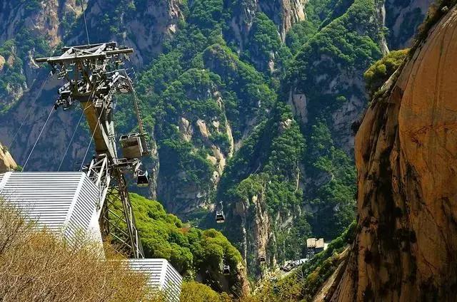 探秘华山三大特色索道,华山风景视频大全华山索道