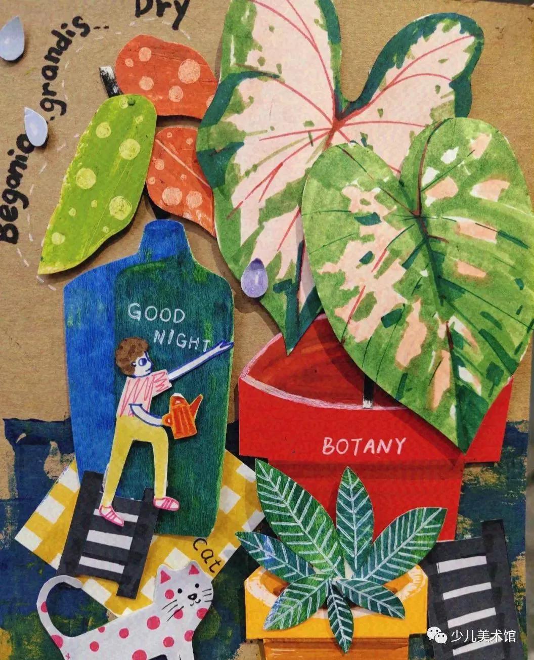 拼贴画创意作品手工小学,拼贴画创意美术教程