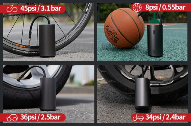 睿米推出智能便携式轮胎充气机：150psi气压+2600mAh电池