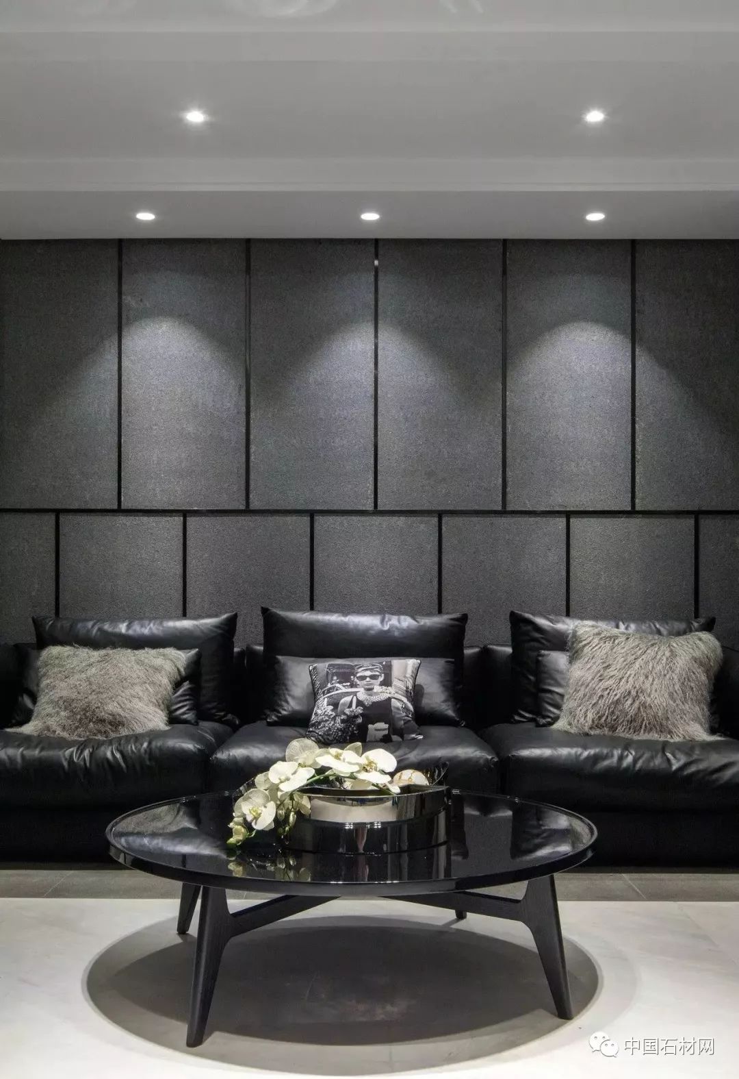 现代简约全屋大理石别墅效果图,轻奢风装修大理石别墅图片