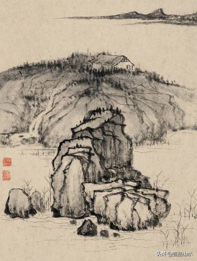 石涛山水画高清大全,石涛小写意山水画小品图片