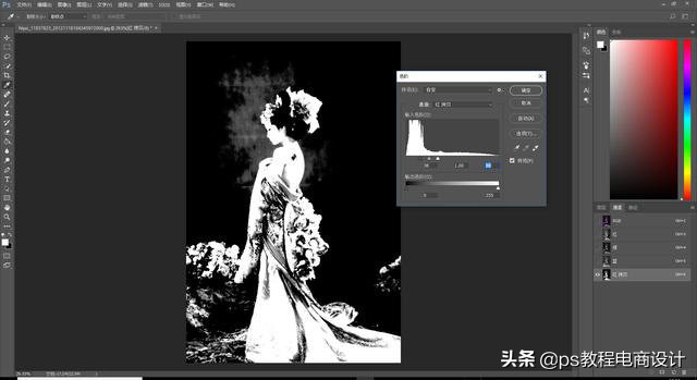 ps通道抠图教程人物复杂背景,ps通道抠图怎么变黄色了