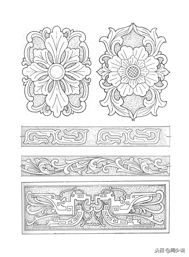 古代家具手绘线稿图片,手工木雕房子图片大全
