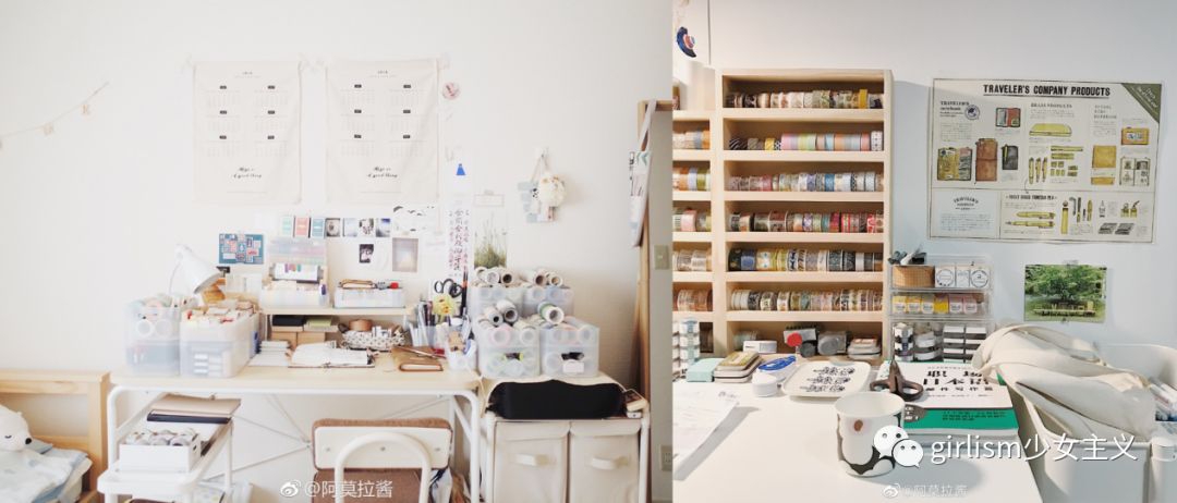 可爱的日系风手帐,简单又可爱的蓝色系手帐