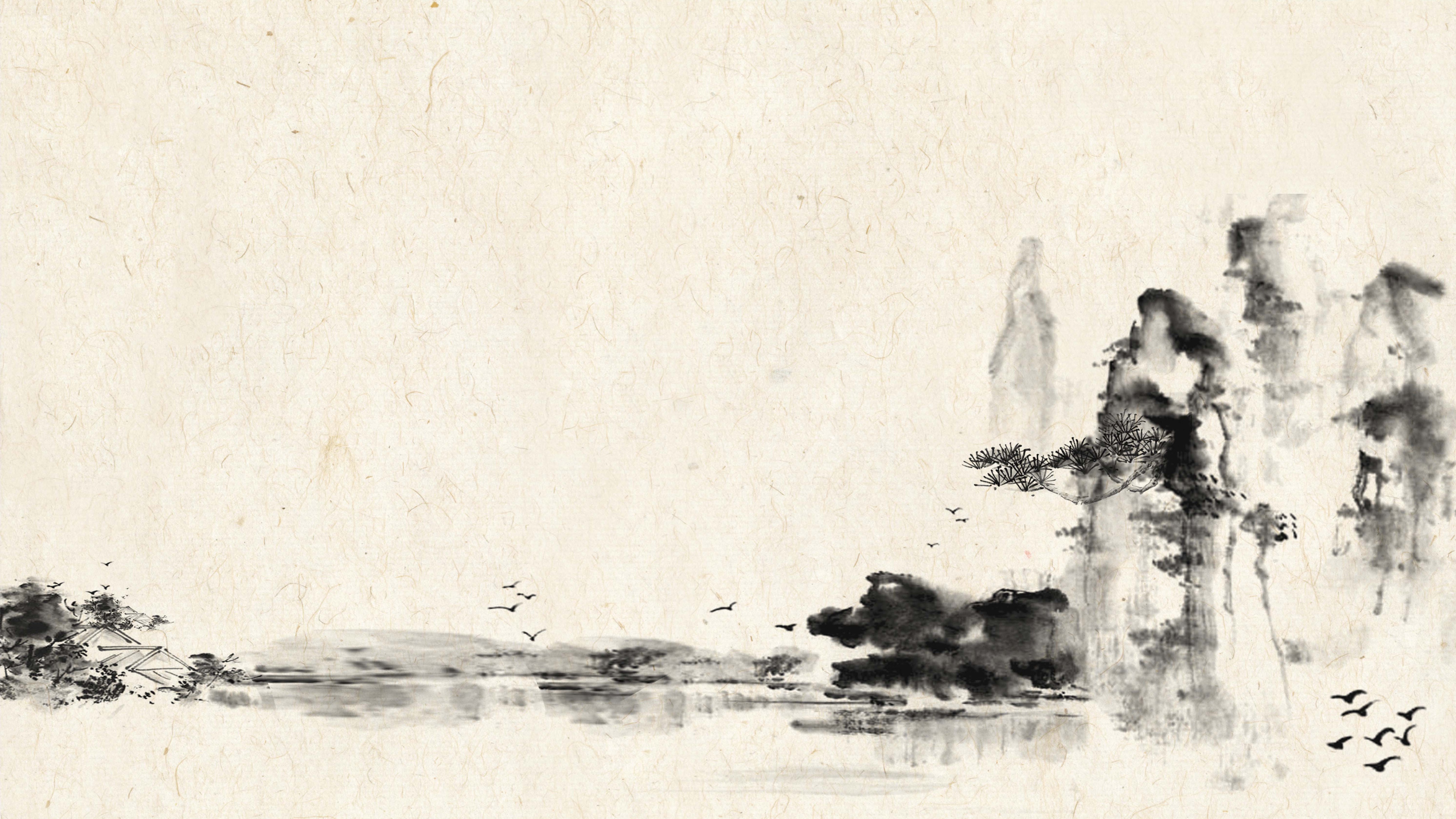 无水印分享｜这套中国风PPT背景图，简直美爆了