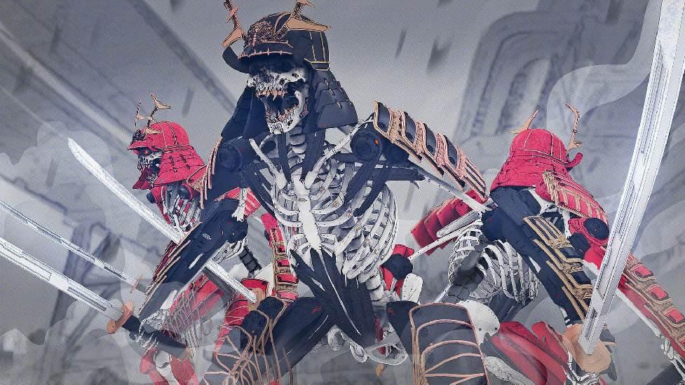 阴阳师荒骷髅与彼岸花的插画,阴阳师里的彼岸花