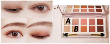 可以轻松搞定全妆的傻瓜式眼影盘,眼影教程日常化妆眼影盘