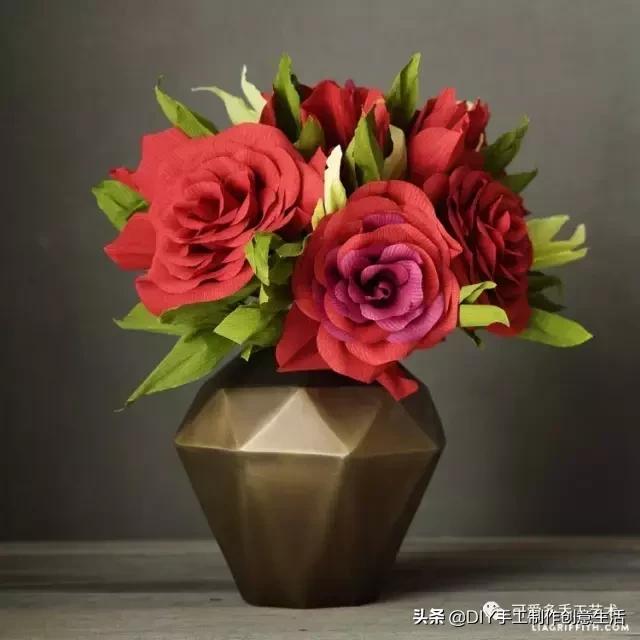 女生手工制作纸花大全,纸花制作礼物