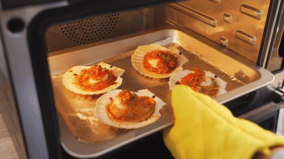 烤蒜蓉粉丝扇贝的做法视频教程,锡纸蒜蓉粉丝烤扇贝烤箱的做法