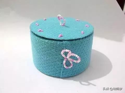 纸盒改造收纳篮,废物利用迷你收纳盒手工制作