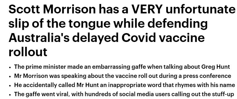 莫里森直播时出现口误，网友却说，没毛病，这很澳洲