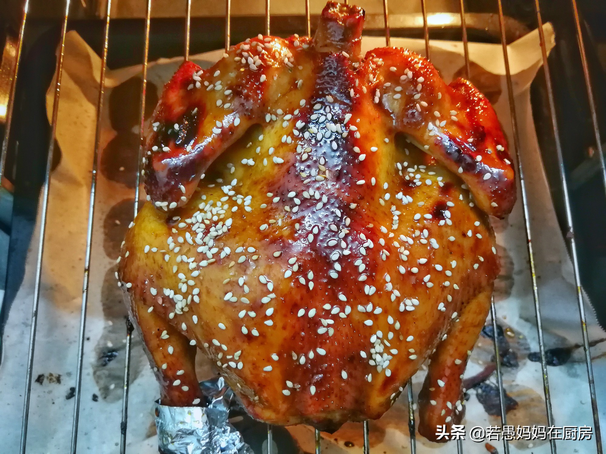脆皮烤鸡做法烤箱家庭版,教你在家自制烤箱烤鸡